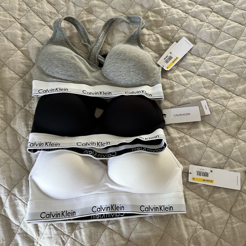 Set of 3 Calvin Klein bralettes